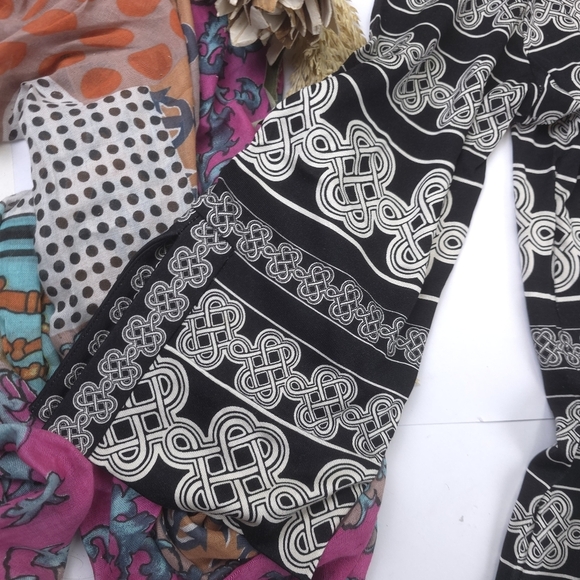 DVF Diane Von Furstenberg Black and Cream Patterned Poly Travel Dress Sz 12 - Picture 4 of 14